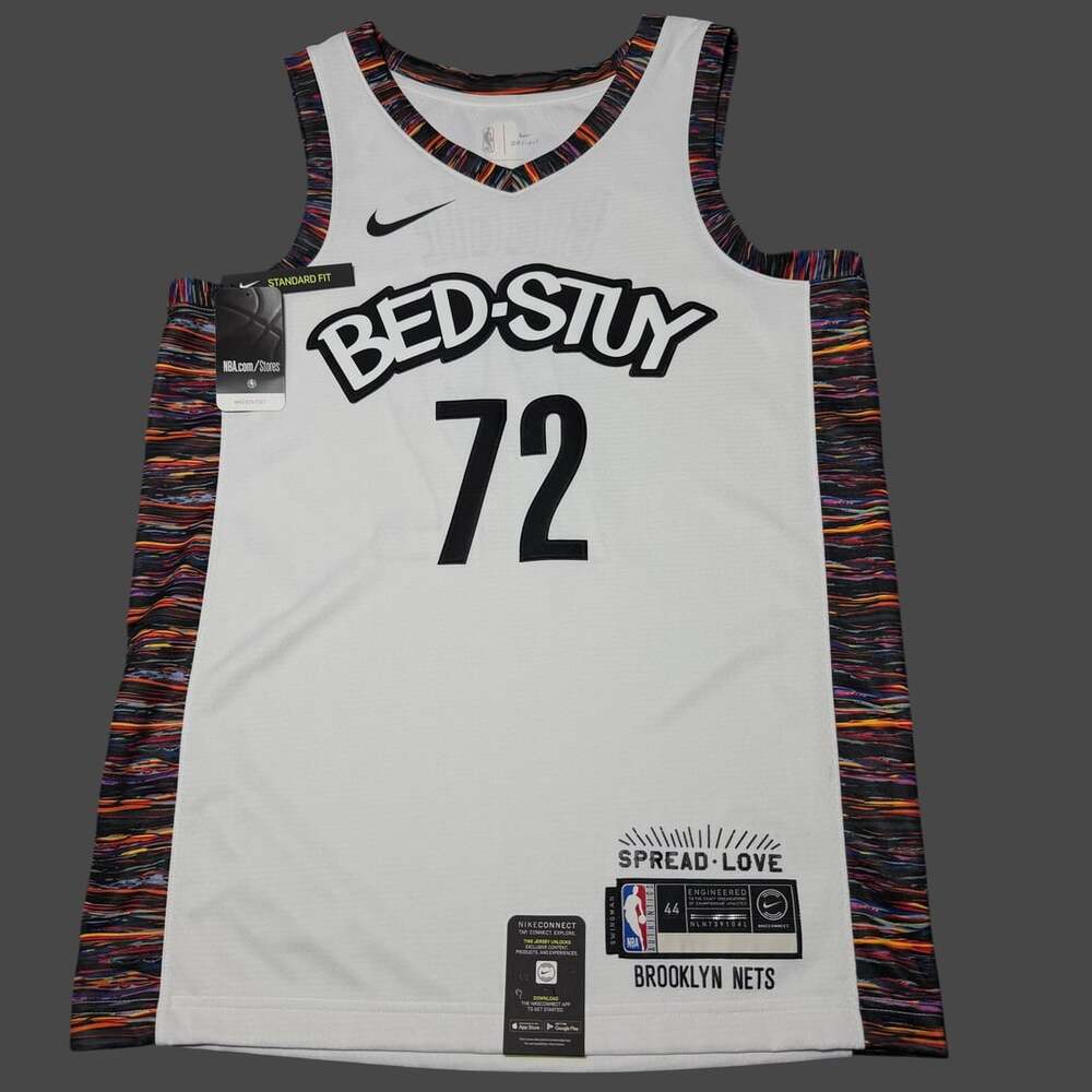 Nike NBA Brooklyn Nets Bed-Stuy Biggie #72 City Edition Swingman Jersey Sz 44 M